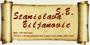 Stanislava Biljanović vizit kartica